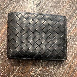 Men’s Bottega Woven Leather Wallet
